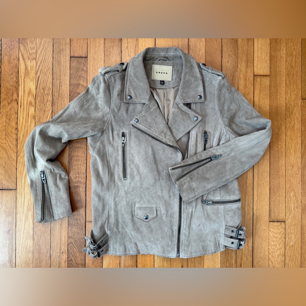BlankNYC suede leather moto jacket